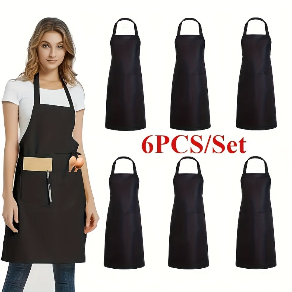 Kitchen Appliances Hobart - Set di 6 Grembiuli Neri di